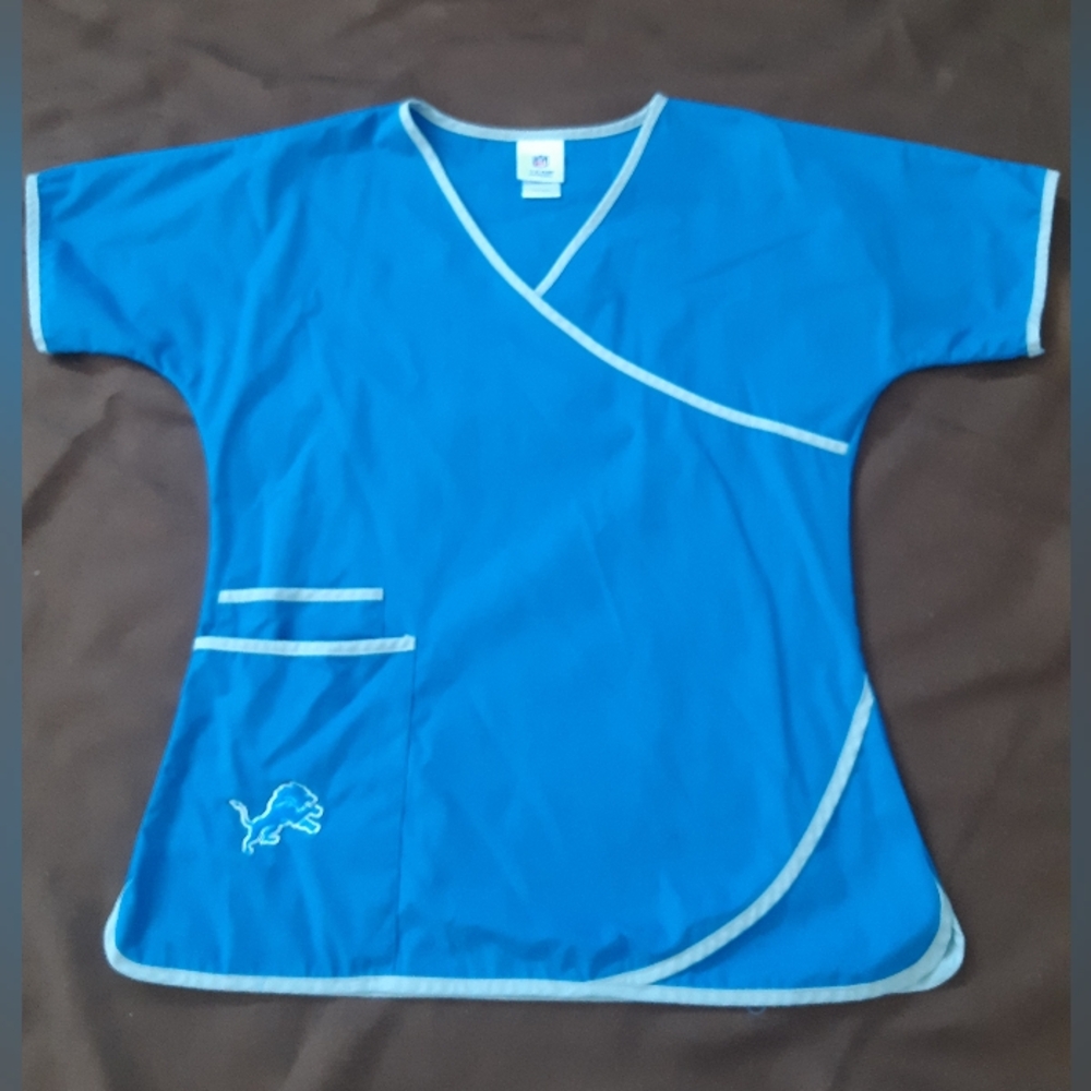 Detroit Lions Scrub Top Ladies Small
